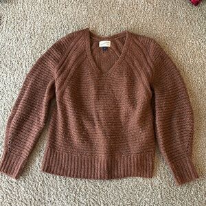 Brown vneck sweater✨